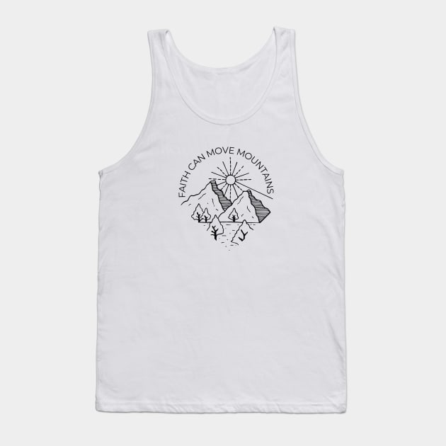 Matthew 17:20 "Faith Can Move Mountains" Bible Verse Tank Top by stefaniebelinda